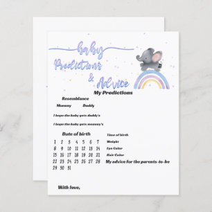 Elephant with Colorful Rainbow Baby Shower Game