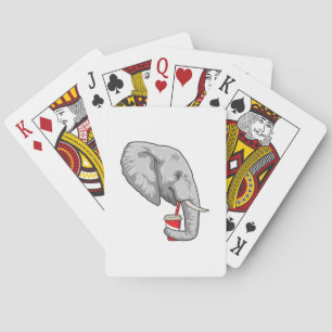 Elephant with Drink Playing Cards