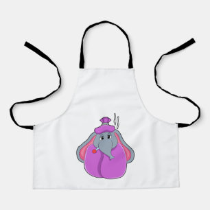 Elephant with Fever thermometer Apron