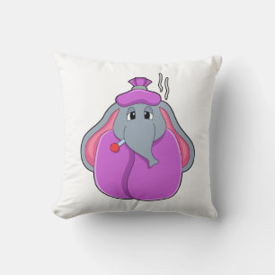 Elephant with Fever thermometer Cushion