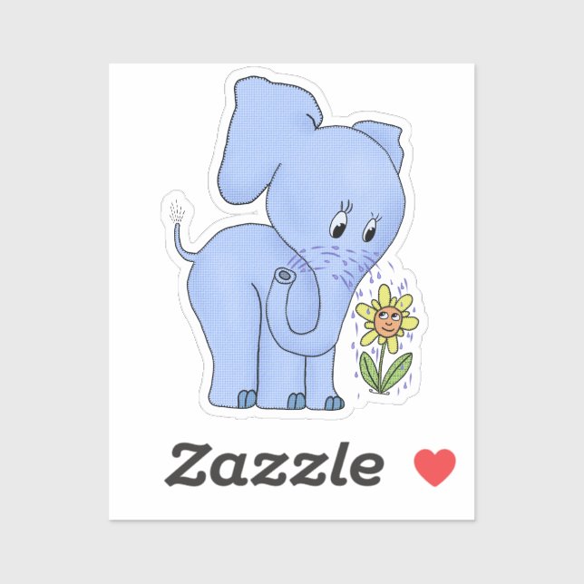 Elephant with flower (Sheet)