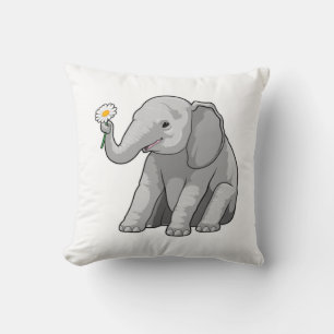 Elephant with Flower Cushion