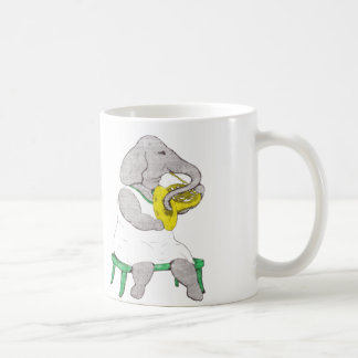 Elephant with French Horn Coffee Mug