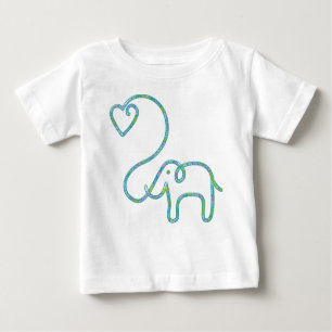 ELEPHANT with heart Baby T-Shirt