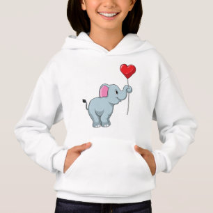 Elephant with Heart Balloon
