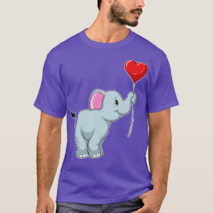 Elephant with Heart Balloon T-Shirt