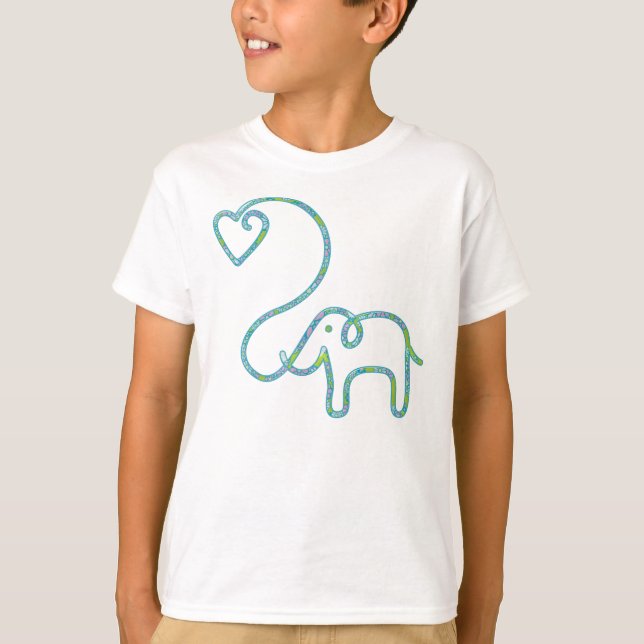 ELEPHANT with heart T-Shirt (Front)