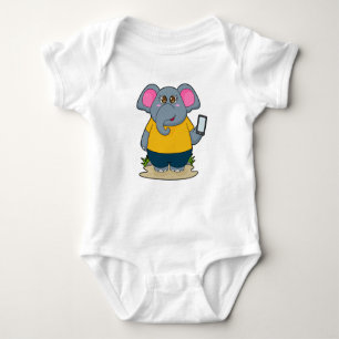 Elephant with Mobile Baby Bodysuit