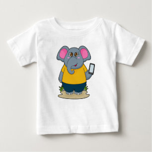 Elephant with Mobile Baby T-Shirt