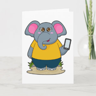Elephant with Mobile Card
