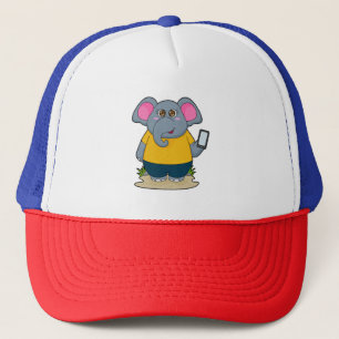 Elephant with Mobile Trucker Hat