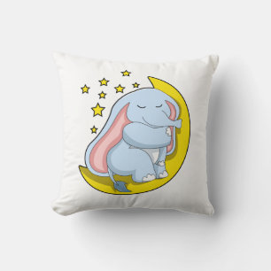 Elephant with Moon and Stars Cushion