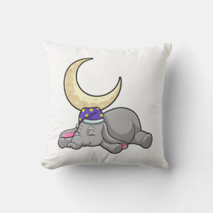 Elephant with Moon Cushion