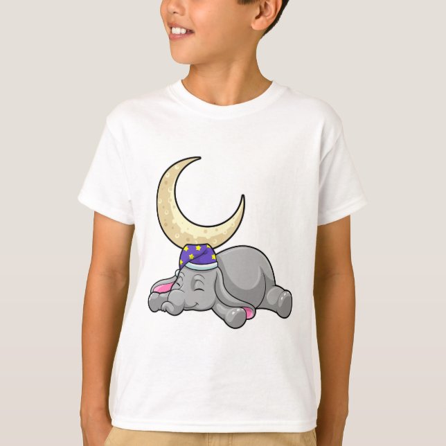 Elephant with Moon T-Shirt (Front)