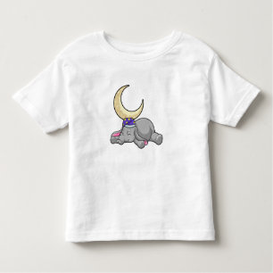 Elephant with Moon Toddler T-Shirt