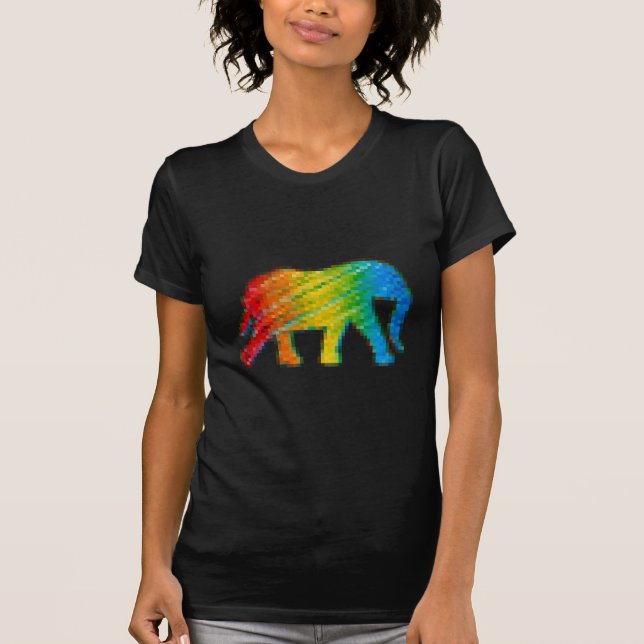 Elephant with Pixels T-Shirt (Front)