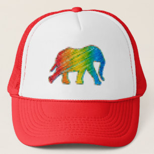 Elephant with Pixels Trucker Hat