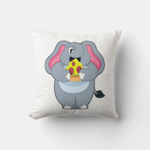 Elephant with Pizza Cushion