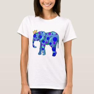 Elephant with Polka Dots and a Fancy Crown T-Shirt