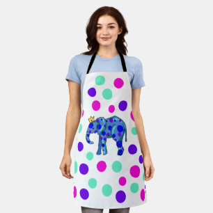 Elephant with Polka Dots Apron