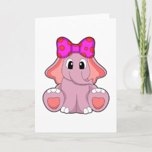Elephant with Ribbon Card