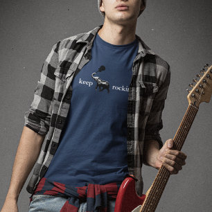 elephant with rock guitar in his trunk, rocki T-Shirt