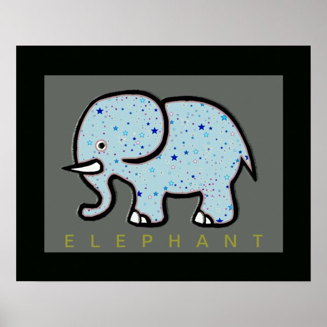 elephant with stars decor (Front)