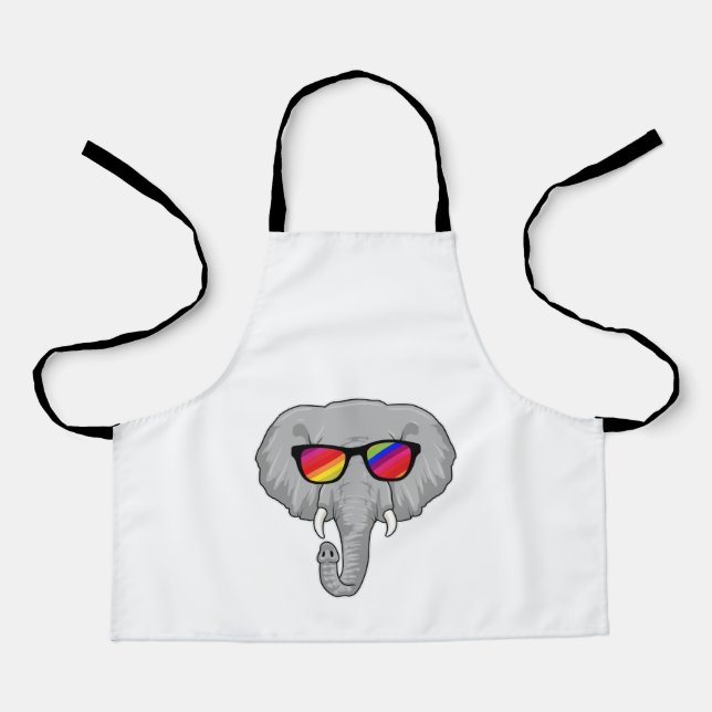 Elephant with Sunglasses Apron (Front)