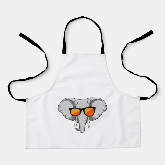 Elephant with Sunglasses Apron (Front)