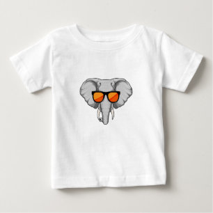 Elephant with Sunglasses Baby T-Shirt