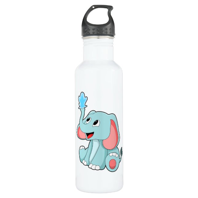 Elephant with Water 710 Ml Water Bottle (Front)