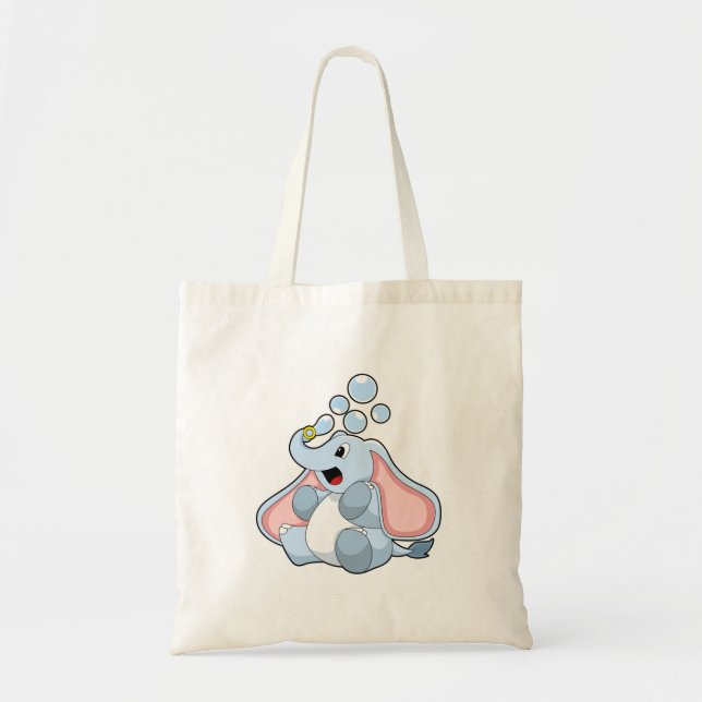 Elephant with Water bubbles Tote Bag (Front)