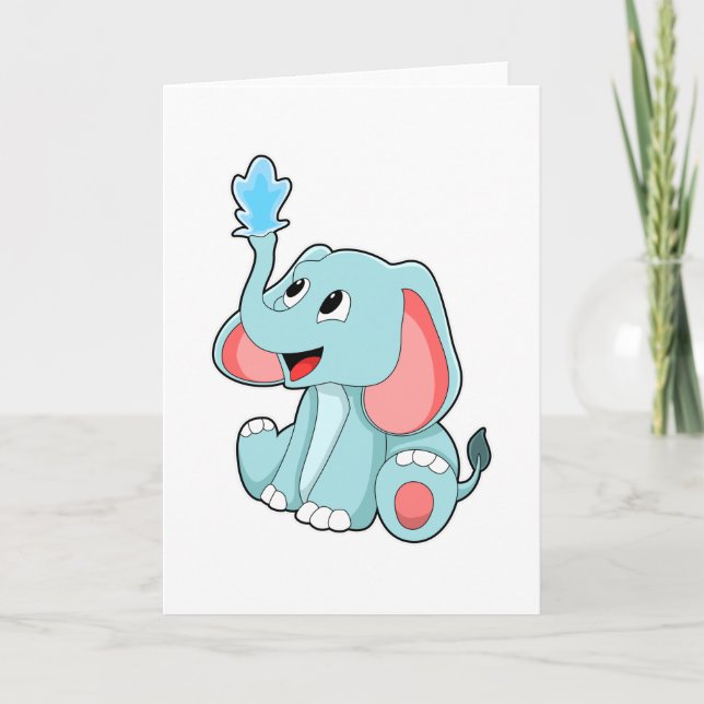 Elephant with Water Card (Front)