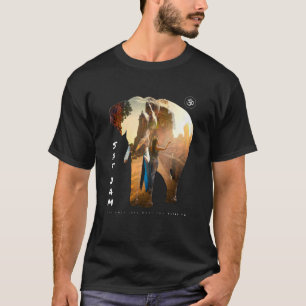Elephant Woman Indian Views T-Shirt