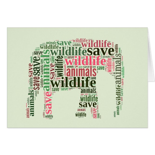 Elephant words cloud (Front Horizontal)