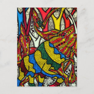 Elephant world postcard