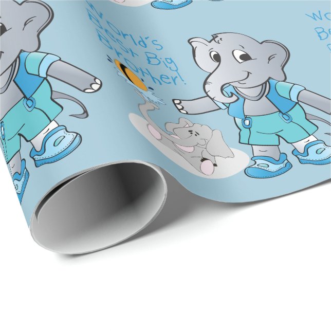 Elephant, World's Best Big Brother Wrapping Paper (Roll Corner)