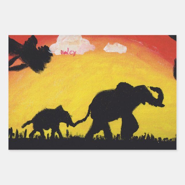 elephant wrapping paper (Front)