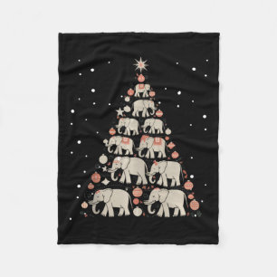 Elephant Xmas Tree Elephant Christmas Tree Marry C Fleece Blanket