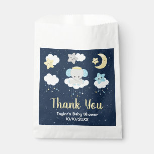 Elephant Yellow and Navy Baby Shower Thank You Favour Bag