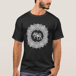 Elephant Yoga Elephant Mandala Ganesha Chakra Trib T-Shirt