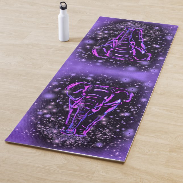 Elephant Yoga Mat In Purple Starry Nigh (In Situ)