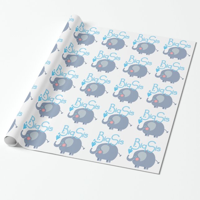 elephantbigsis.png wrapping paper (Unrolled)