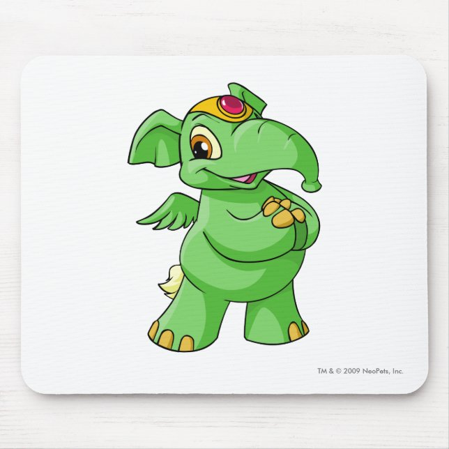 Elephante Green Mouse Pad (Front)