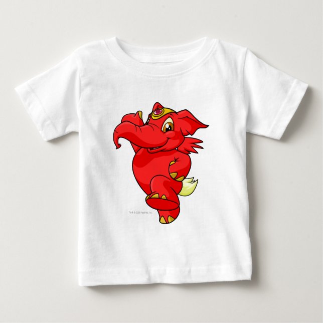 Elephante Red Baby T-Shirt (Front)