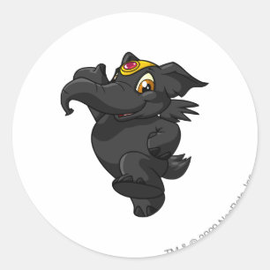 Elephante Shadow Classic Round Sticker