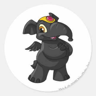 Elephante Shadow Classic Round Sticker