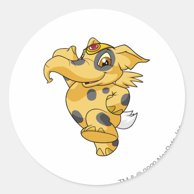 Elephante Spotted Classic Round Sticker (Front)