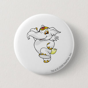 Elephante White 6 Cm Round Badge