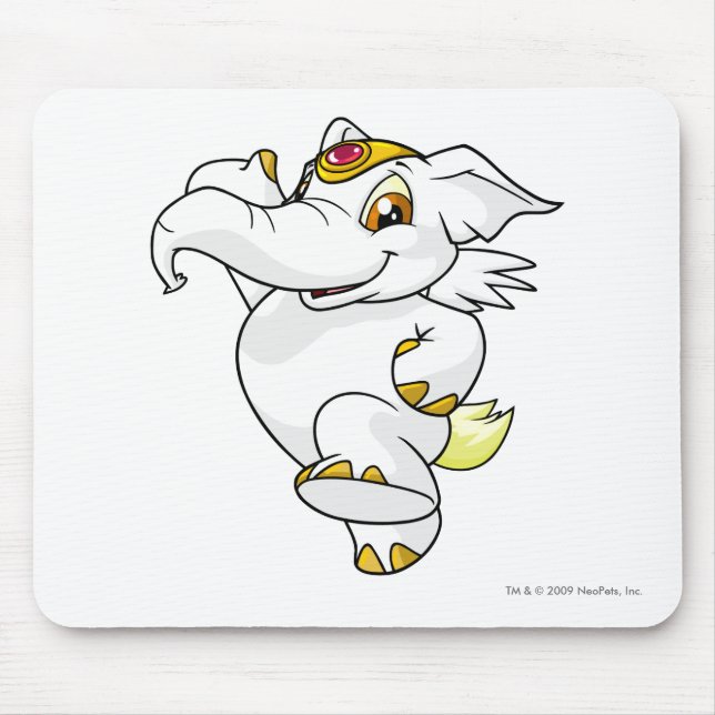 Elephante White Mouse Pad (Front)